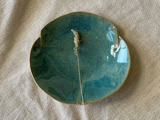 6 1/2" Round Blue Plate