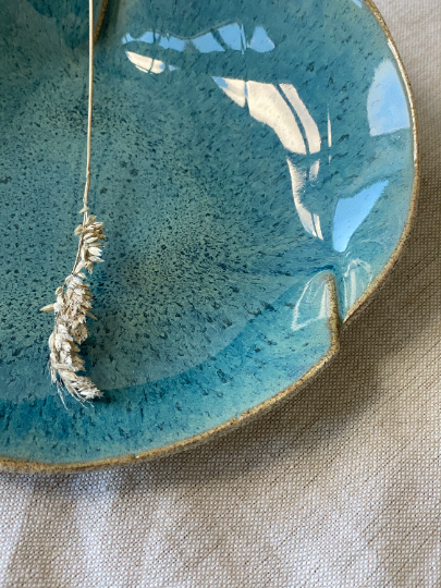 6 1/2" Round Blue Plate