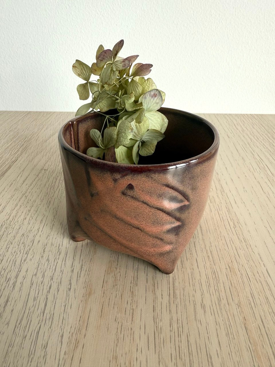 Plum Leafy stencil Yunomi | 7oz