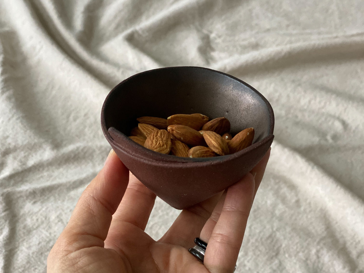 Mini Red Stoneware Snack Bowl