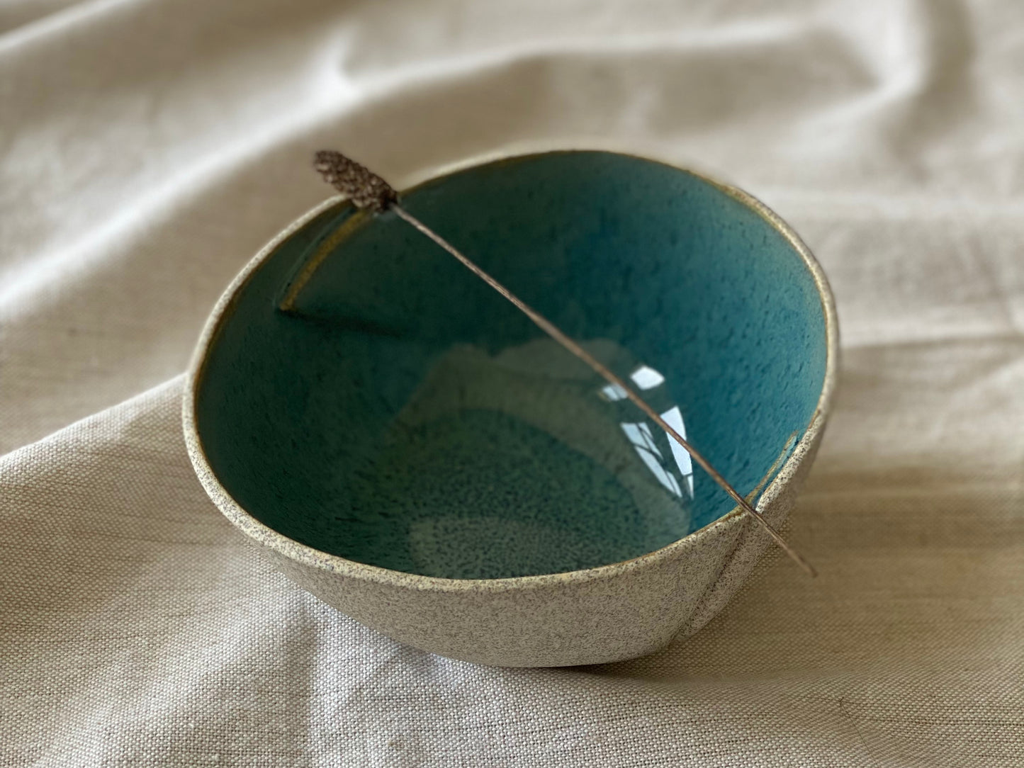 * Blue Stoneware Bowl