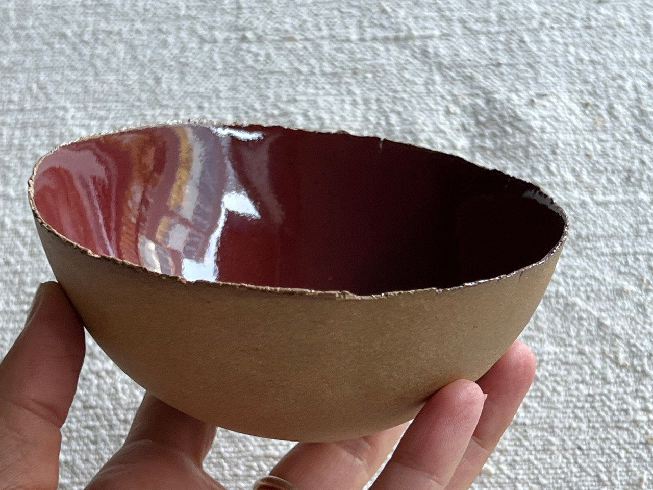 5" Round Burgundy Bowl