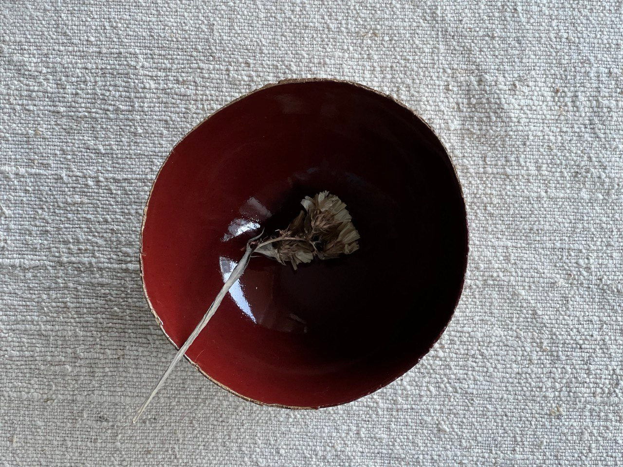 5" Round Burgundy Bowl