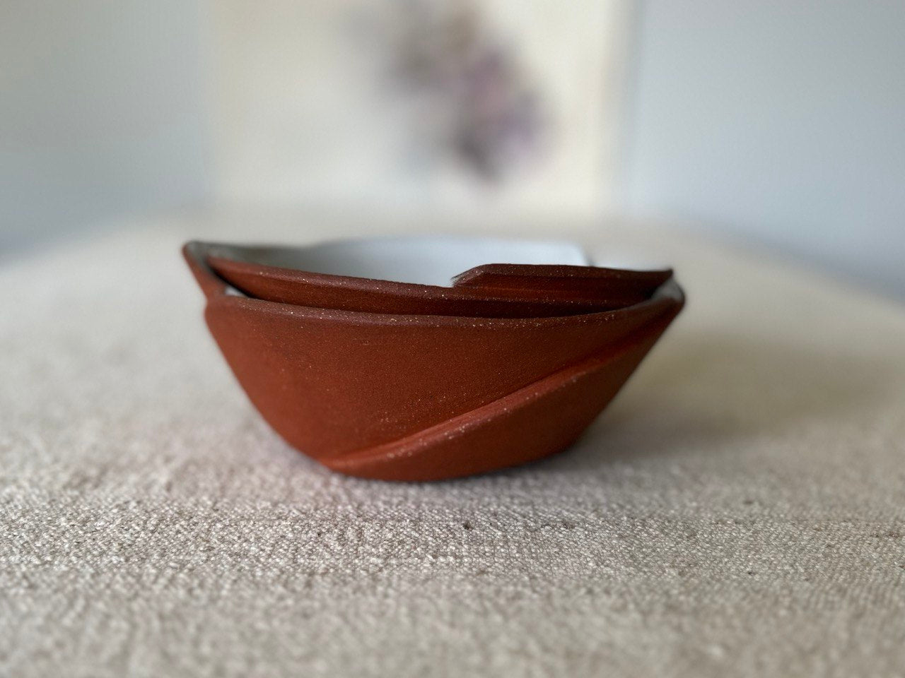 Set of 2 Small Red Bowls