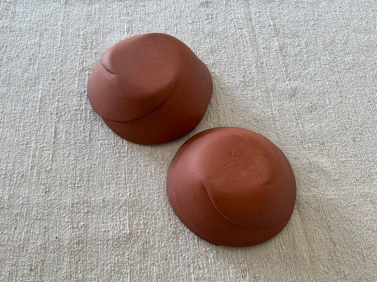 Set of 2 Small Red Bowls