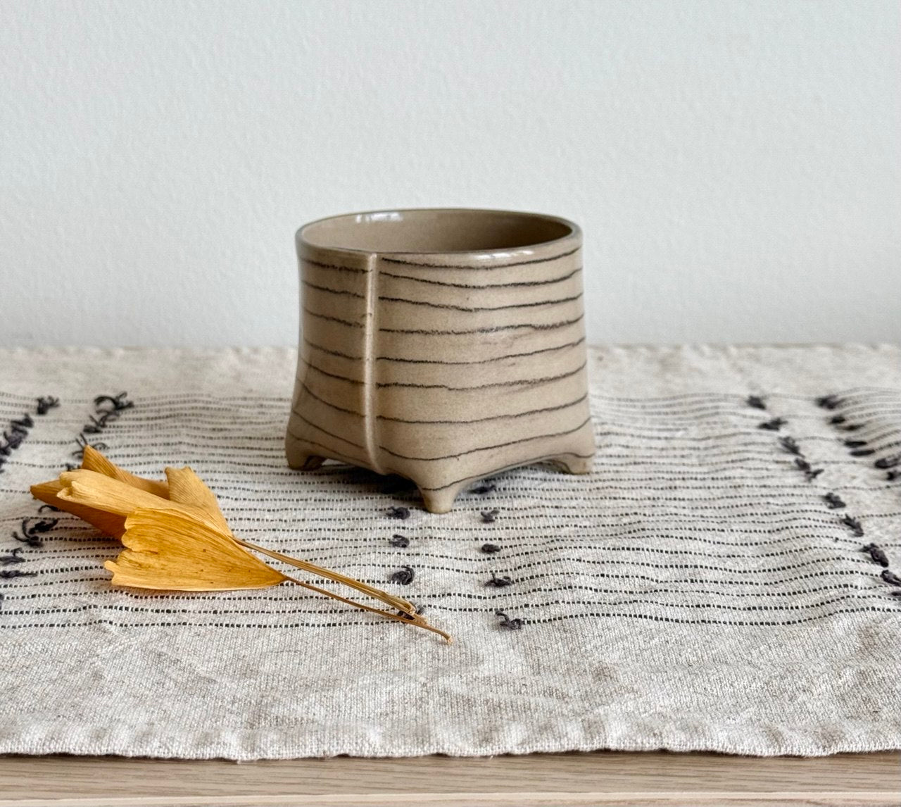Striped Yunomi | 8 oz