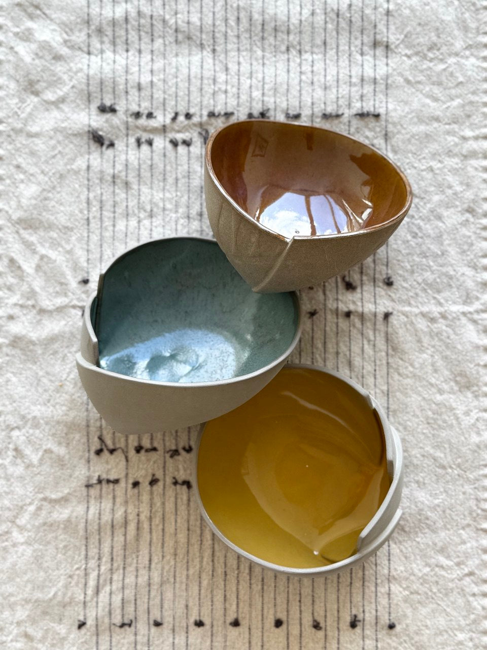 6" Turquoise 2 Cut Bowl