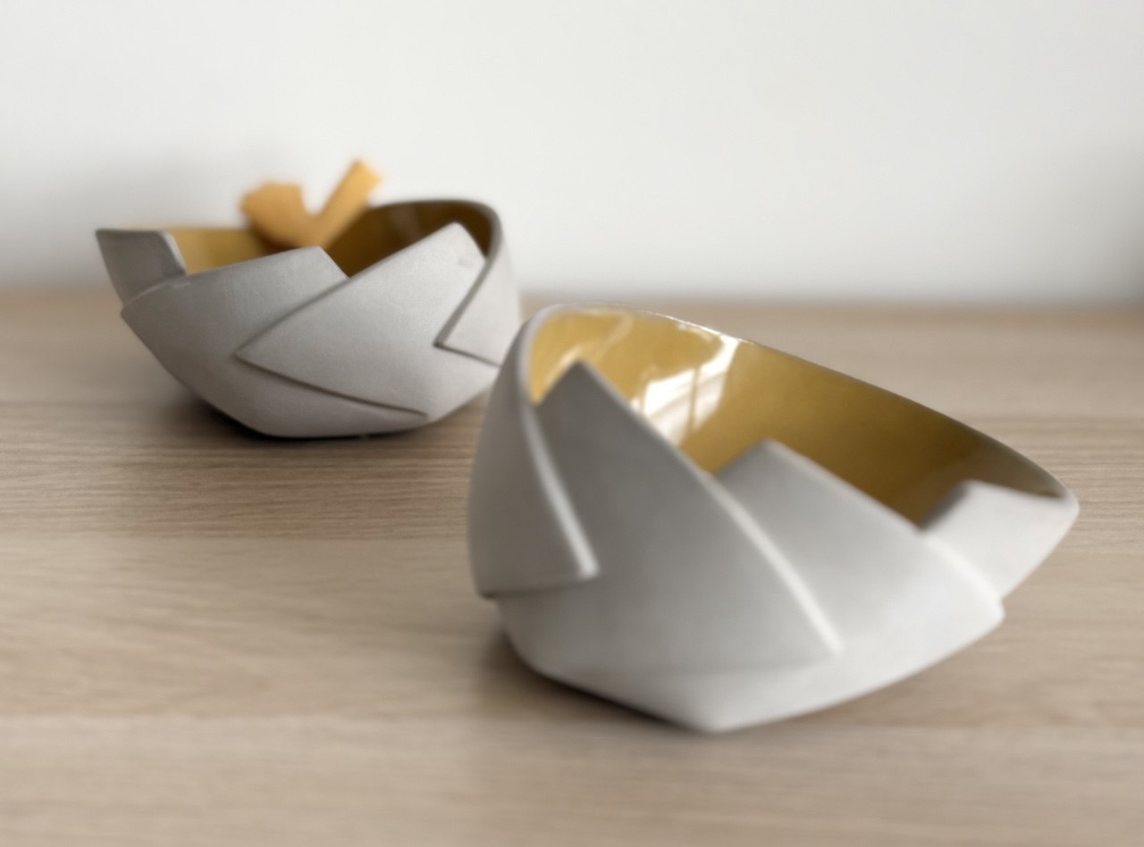 5 1/2" Yellow 3 Cut Bowl- B