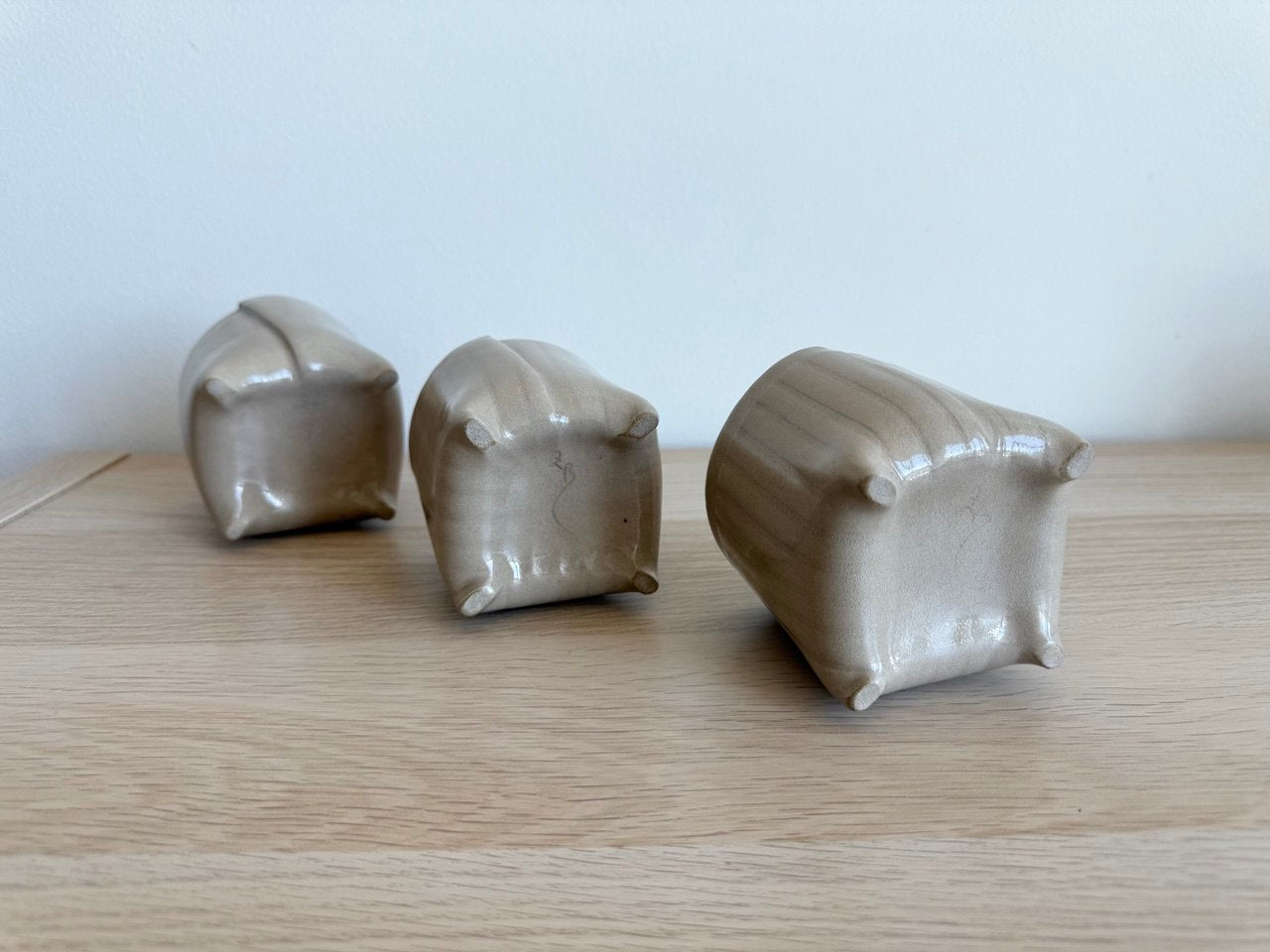 Beige Fluted Yunomi | 8 oz + 9 oz
