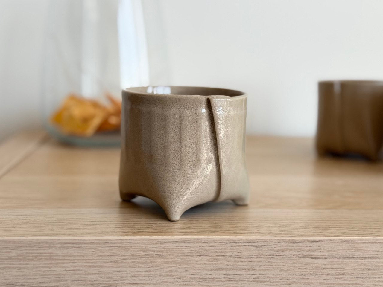 Beige Fluted Yunomi | 8 oz + 9 oz