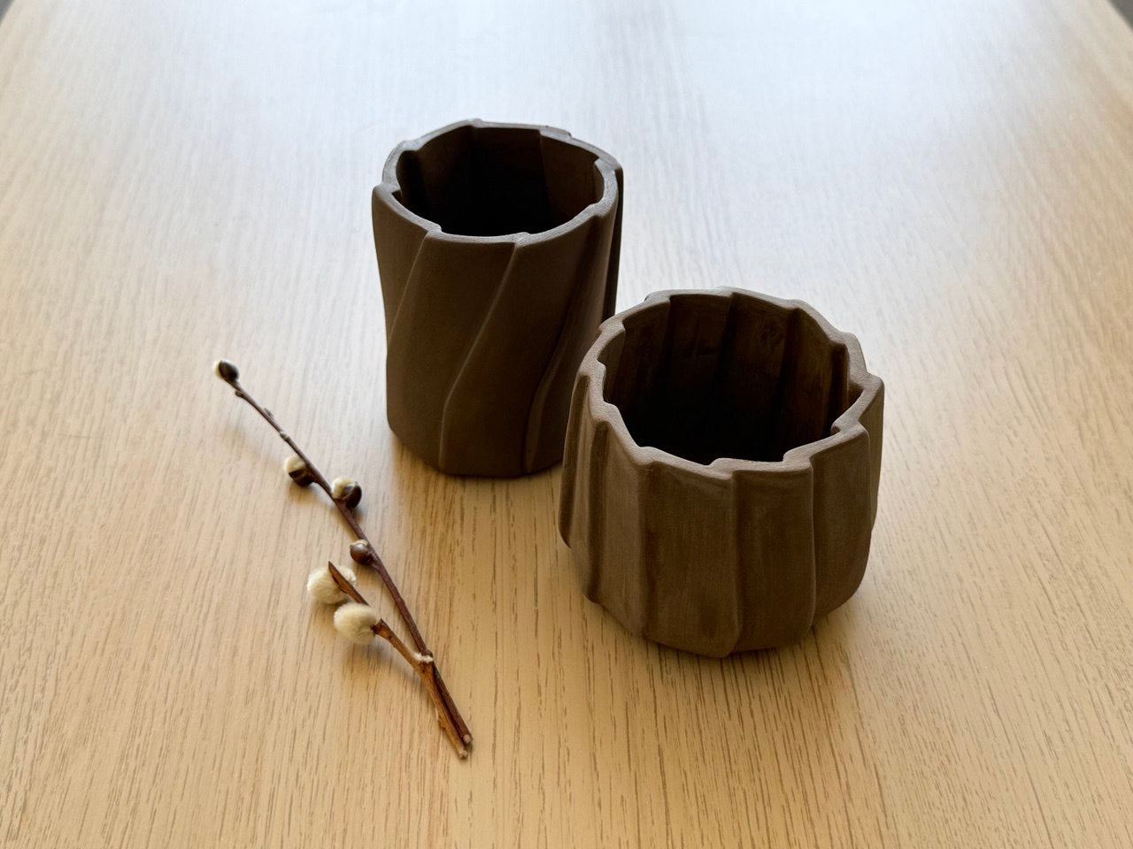Set of 2 Cut & Fold Tumbler/ Vase Templates (No. 22)