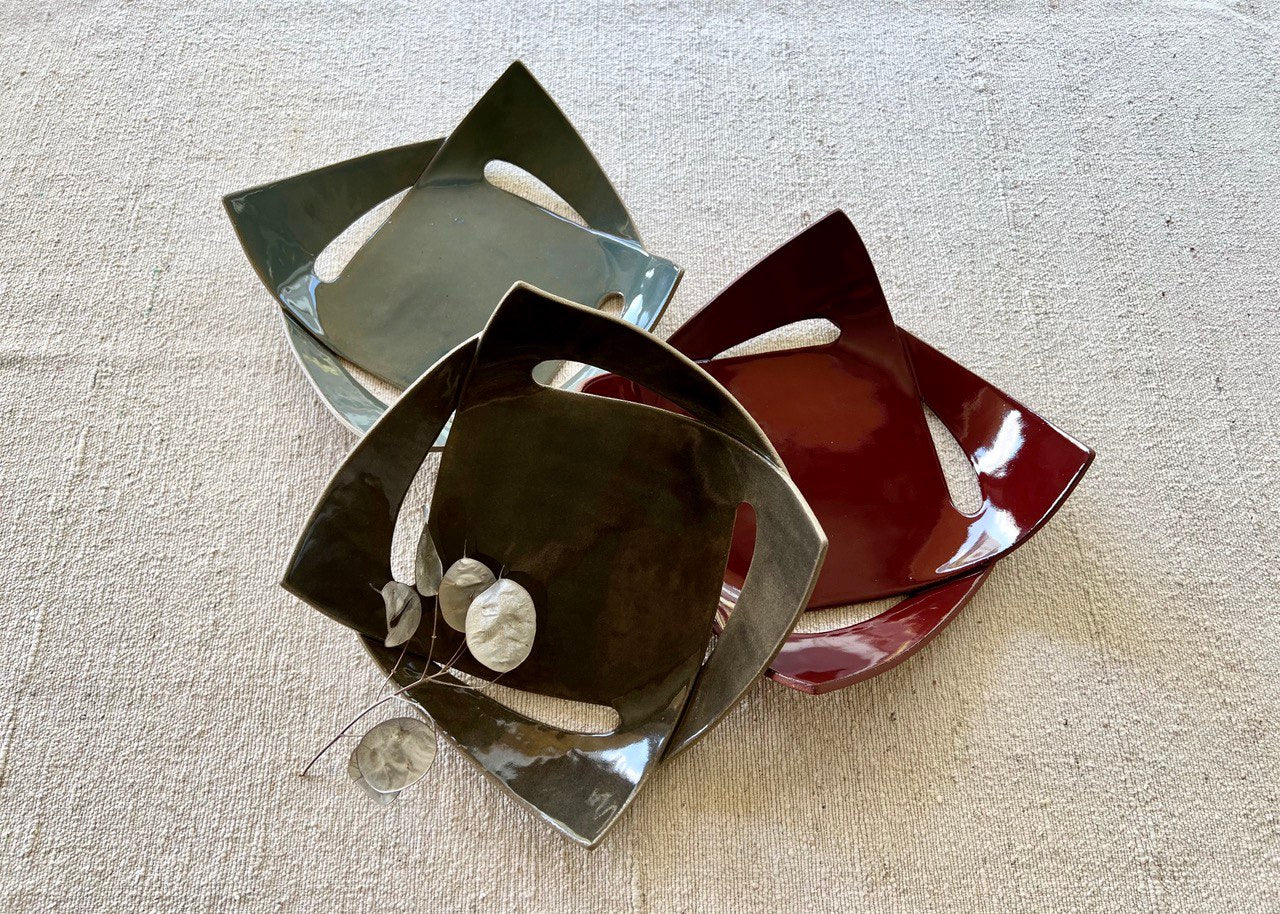 * 8" Smoke Glaze Square Plate