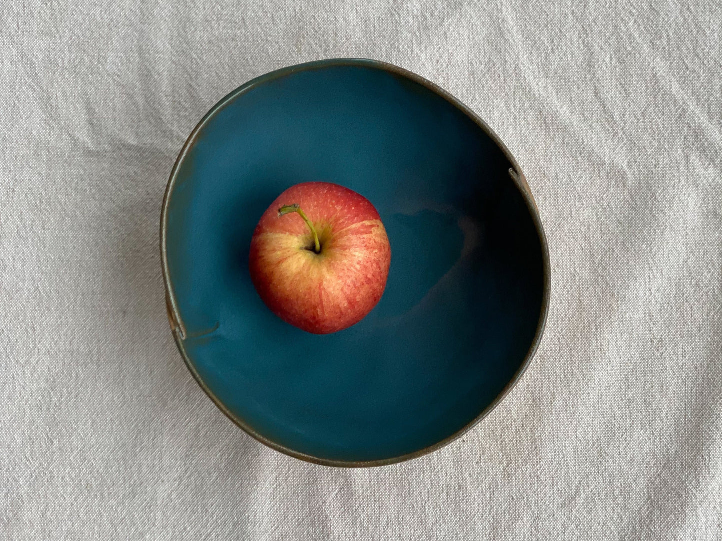 Beige and Deep Blue Ceramic Bowl