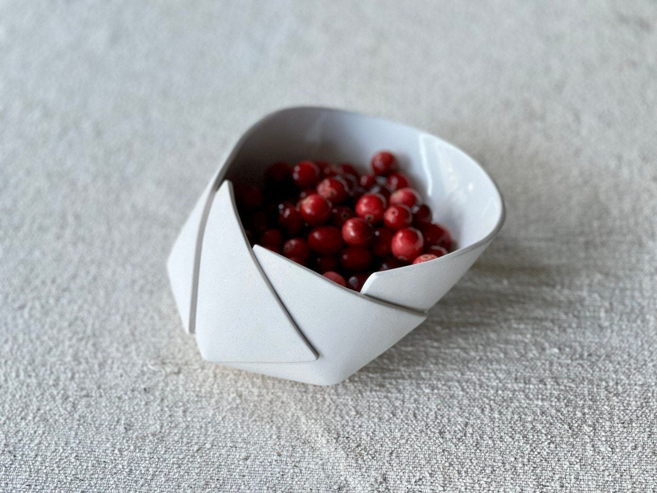 7" Geometric Porcelain Bowl