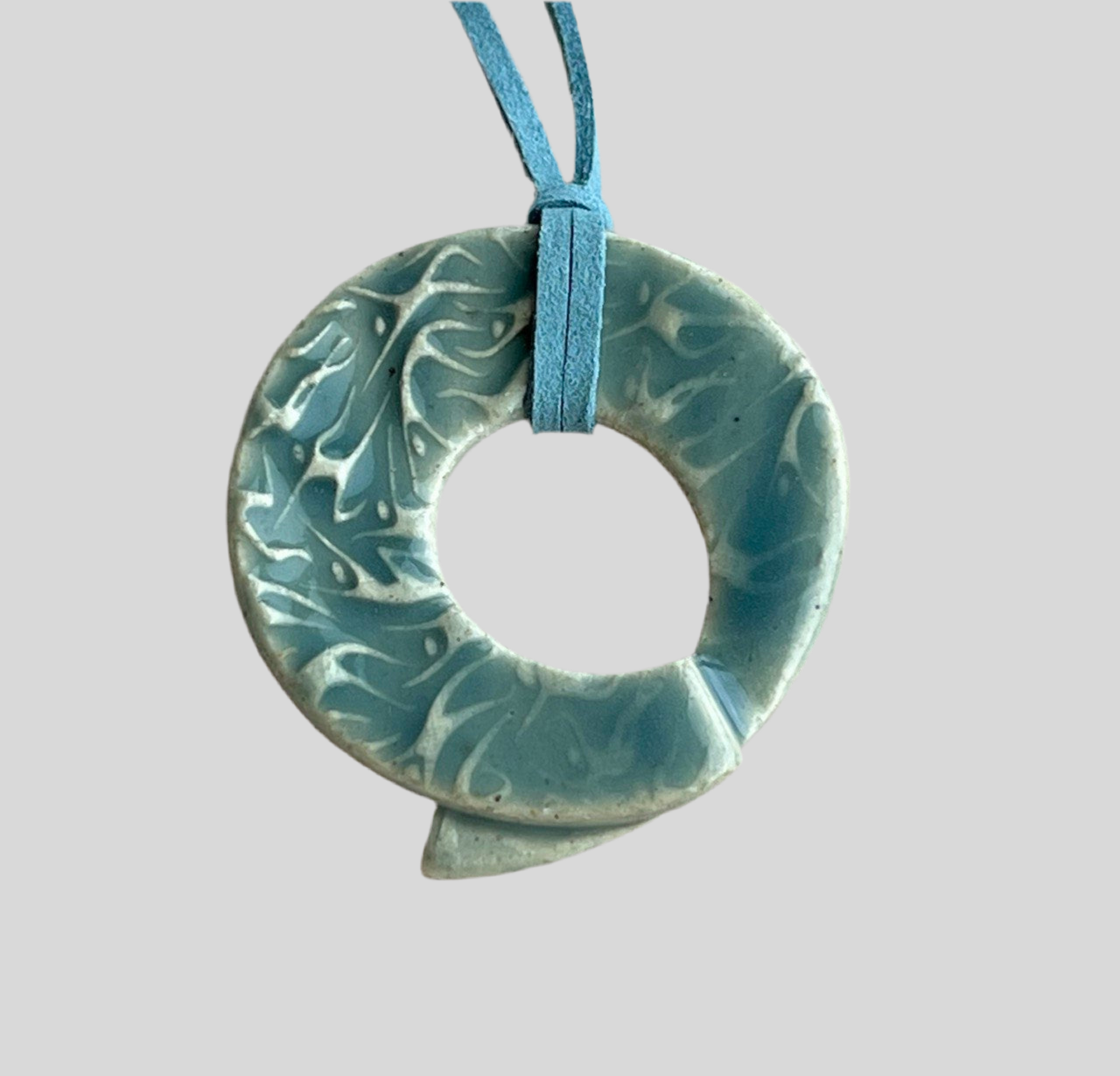 Light Blue Textured necklace