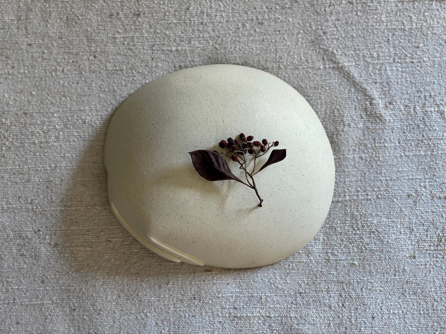 8" Floral White Stoneware Bowl