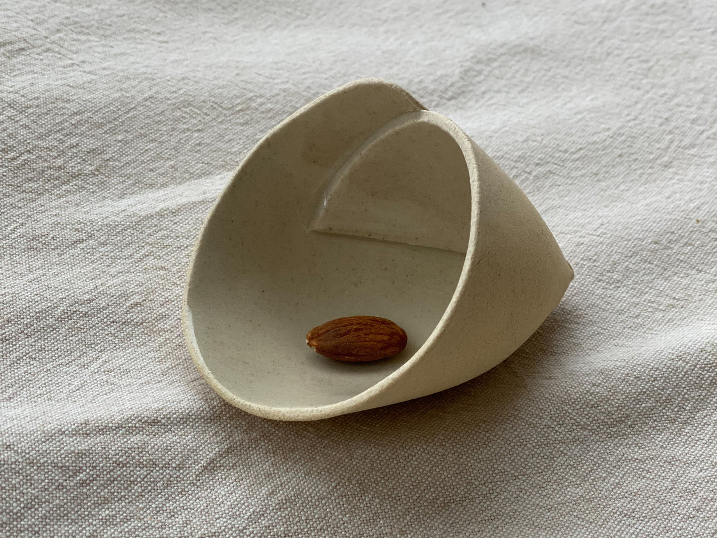 Set of 2 Beige Cone Bowls