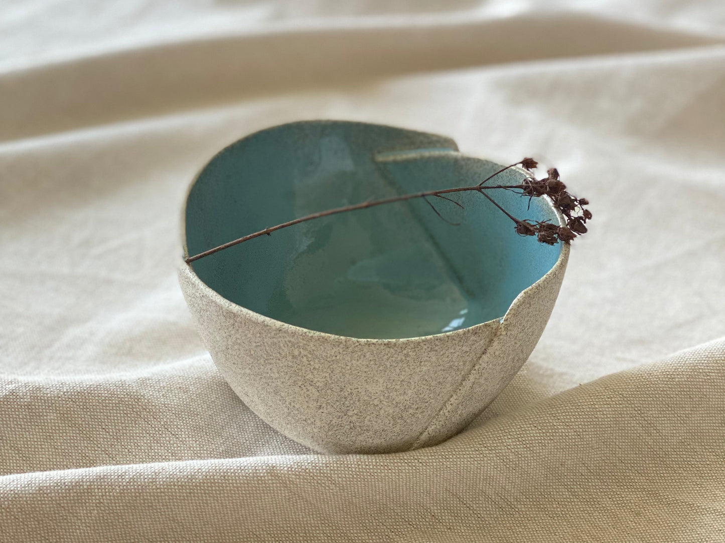 Pale Blue Stoneware Bowl