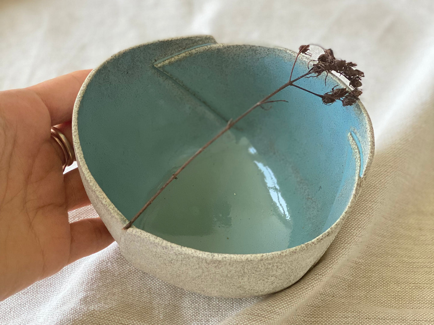 Pale Blue Stoneware Bowl