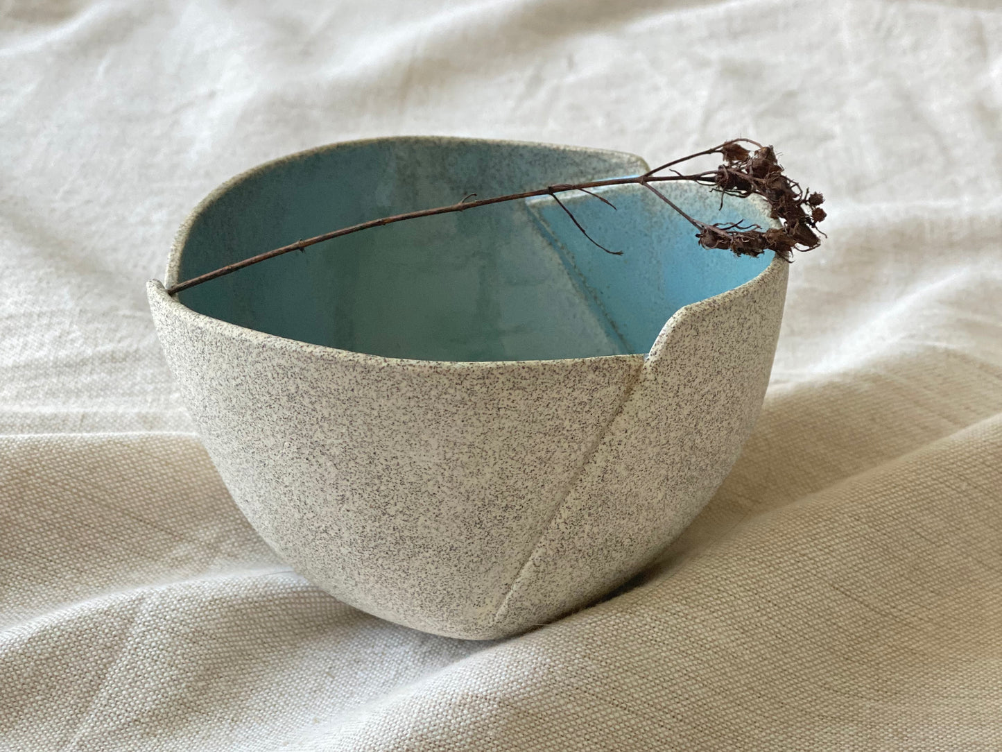 Pale Blue Stoneware Bowl