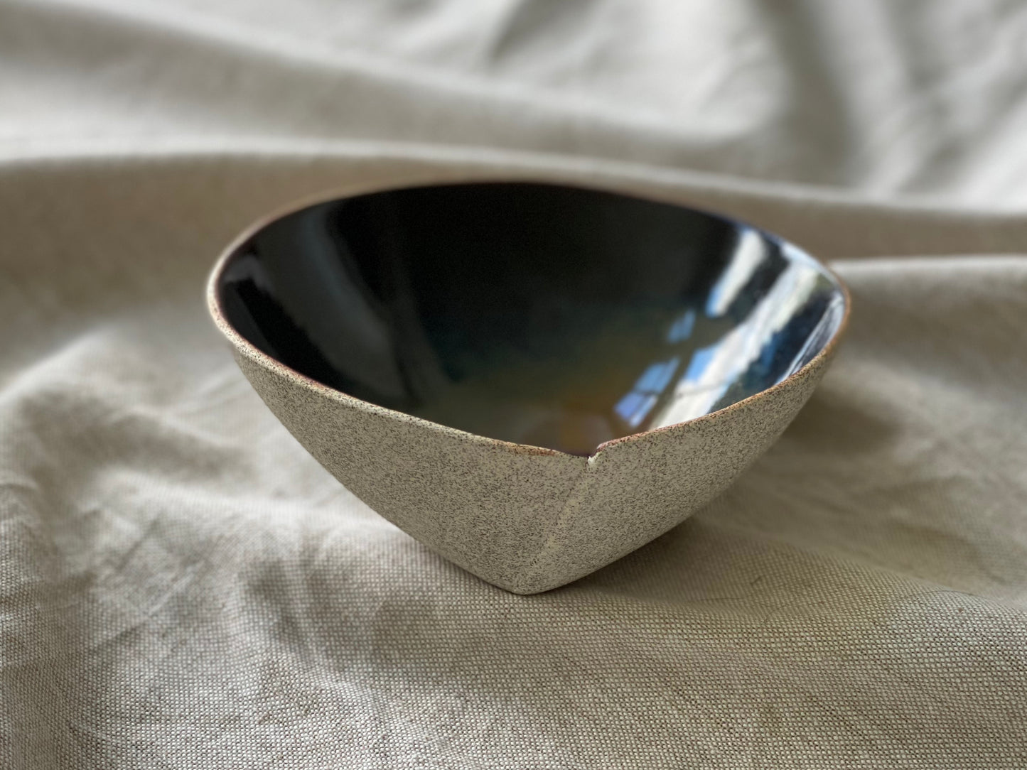 Small Grey Stoneware Sauce Dish