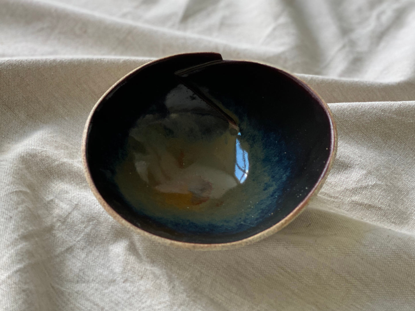 Small Grey Stoneware Sauce Dish