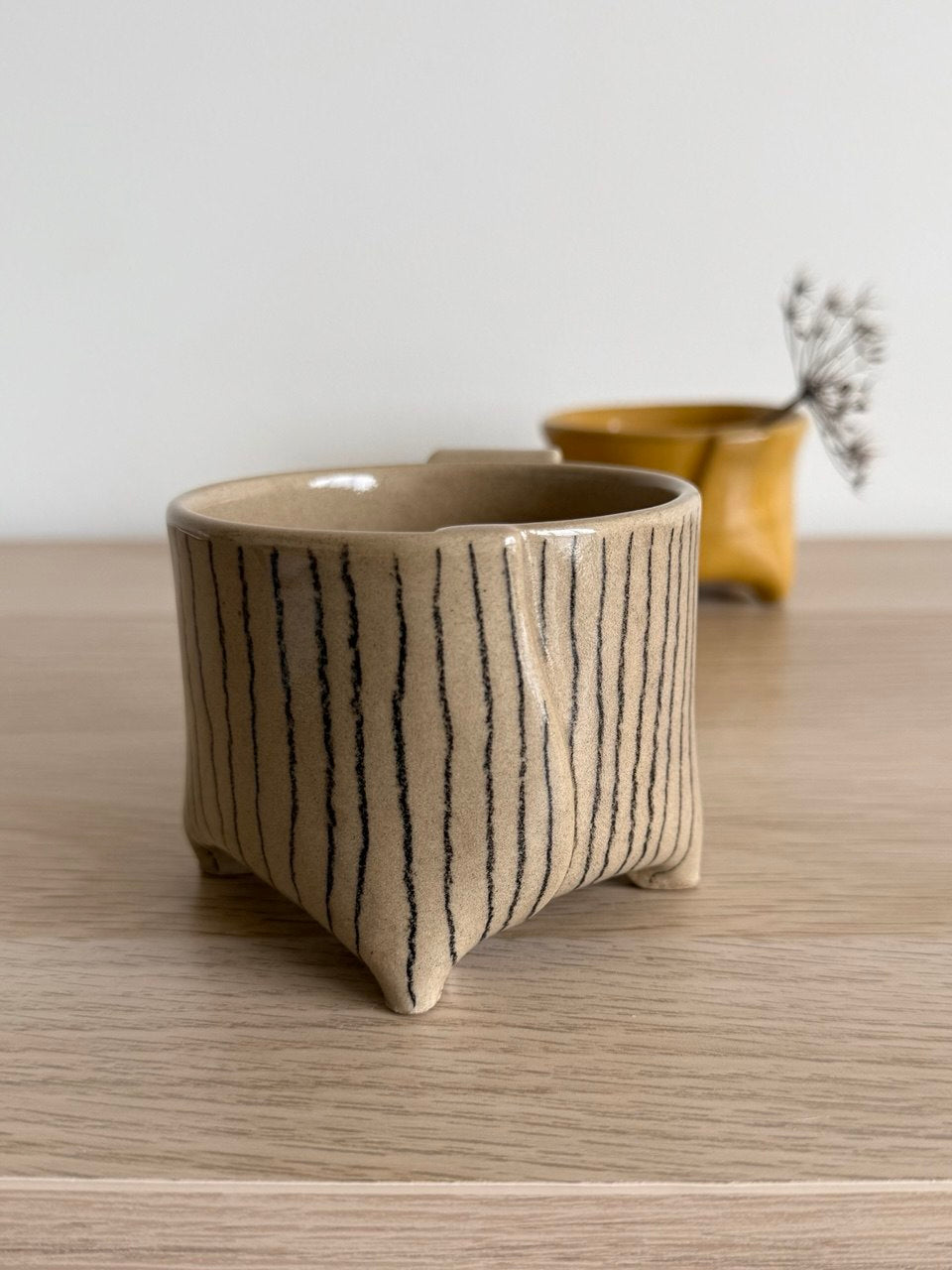 Mug with Vertical Striped & Handle| 8oz