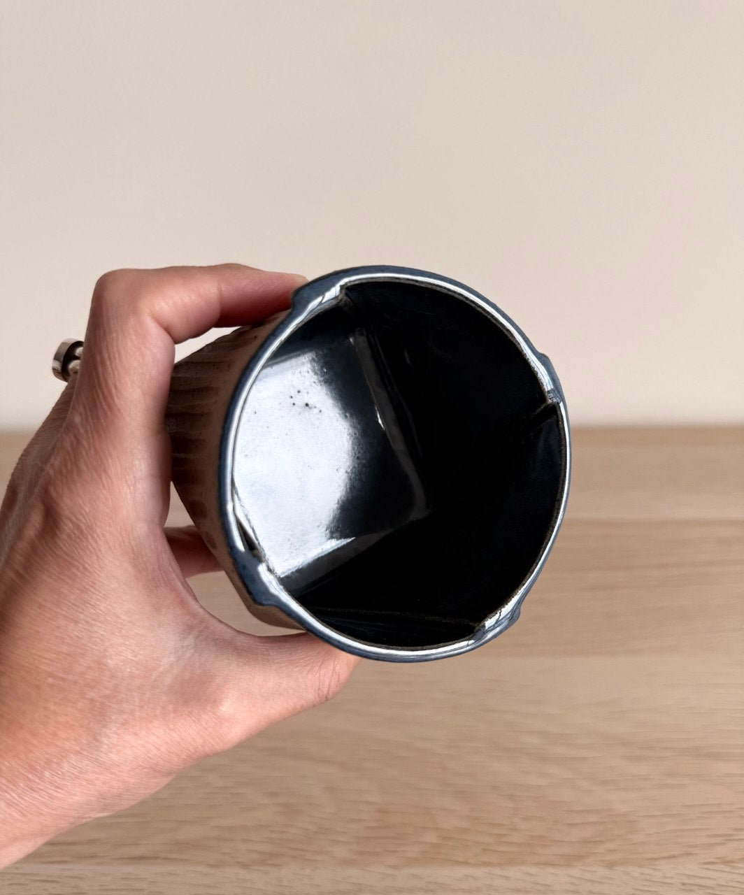 Blue Gray Fluted Tumbler | 8 oz
