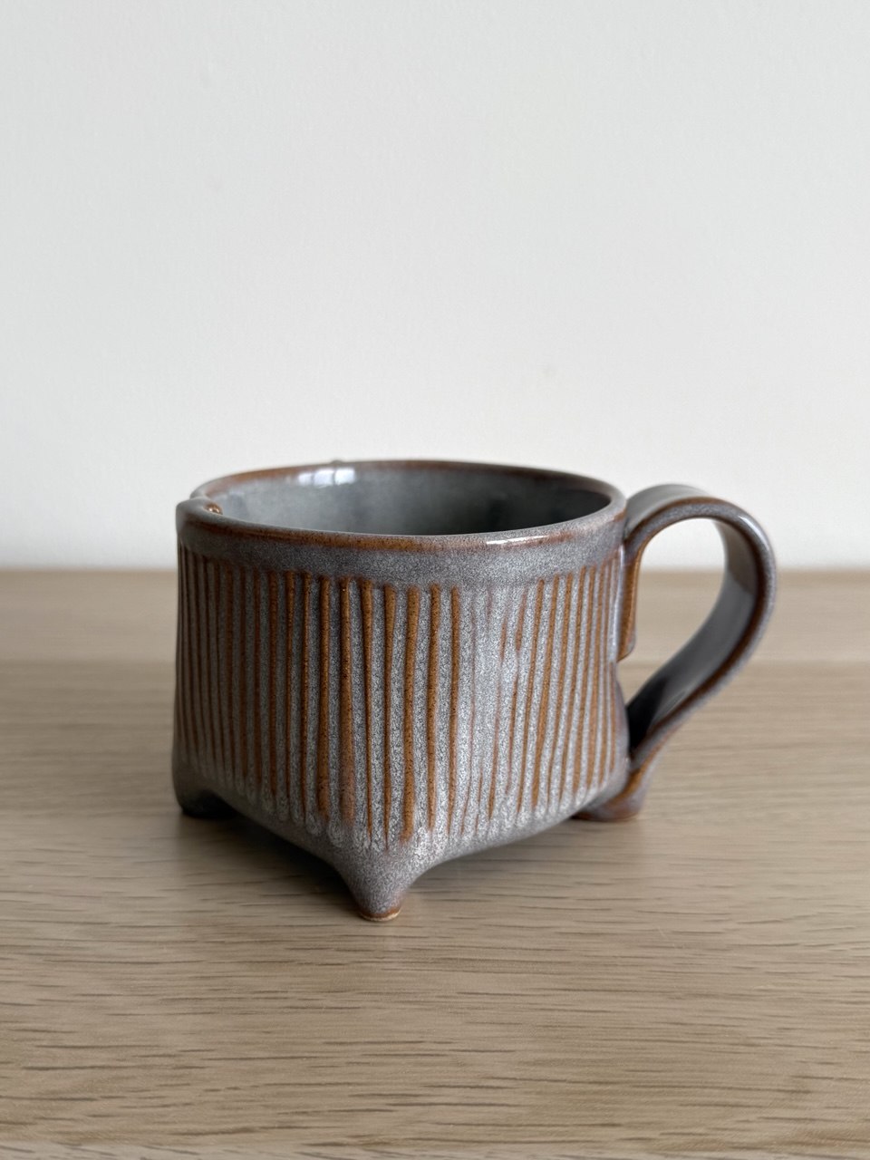 Gray Fluted Mug | 8oz
