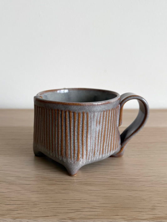 Gray Fluted Mug | 8oz