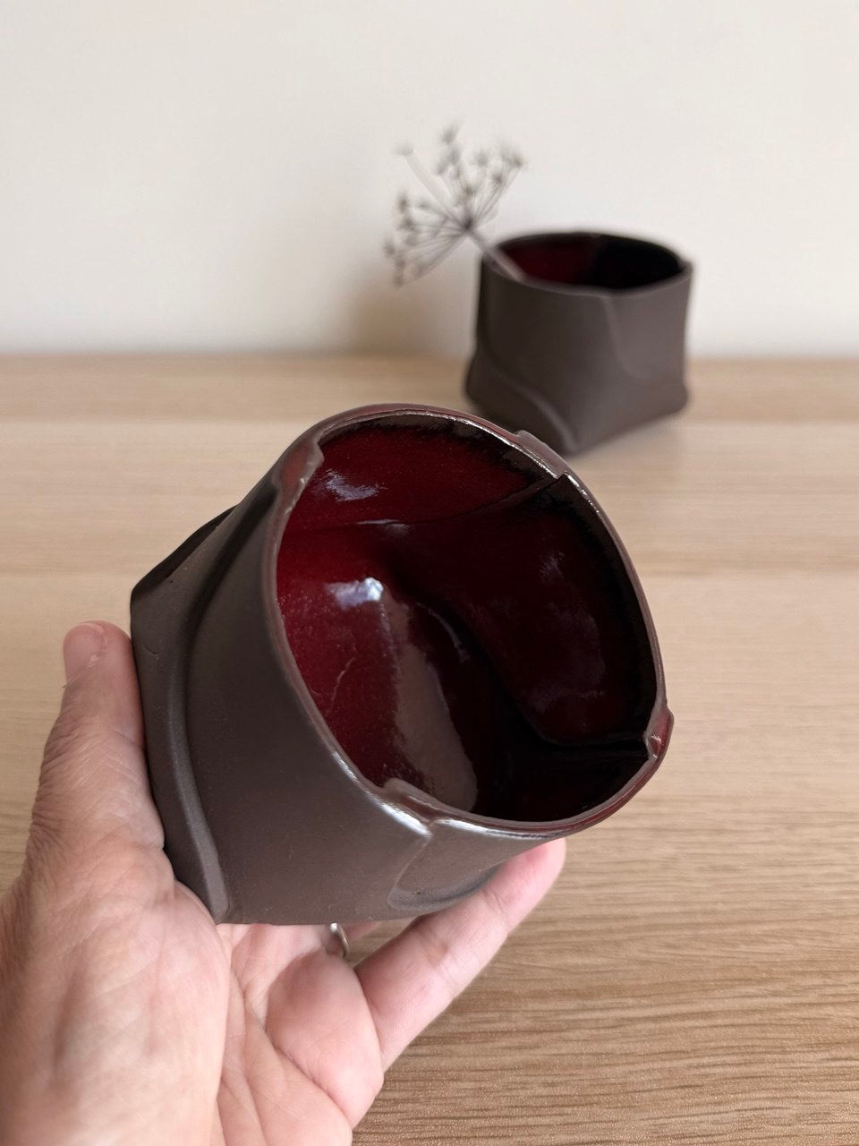Crimson Leafy Tumbler | 8 oz