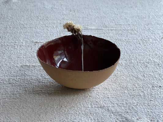 5" Round Burgundy Bowl