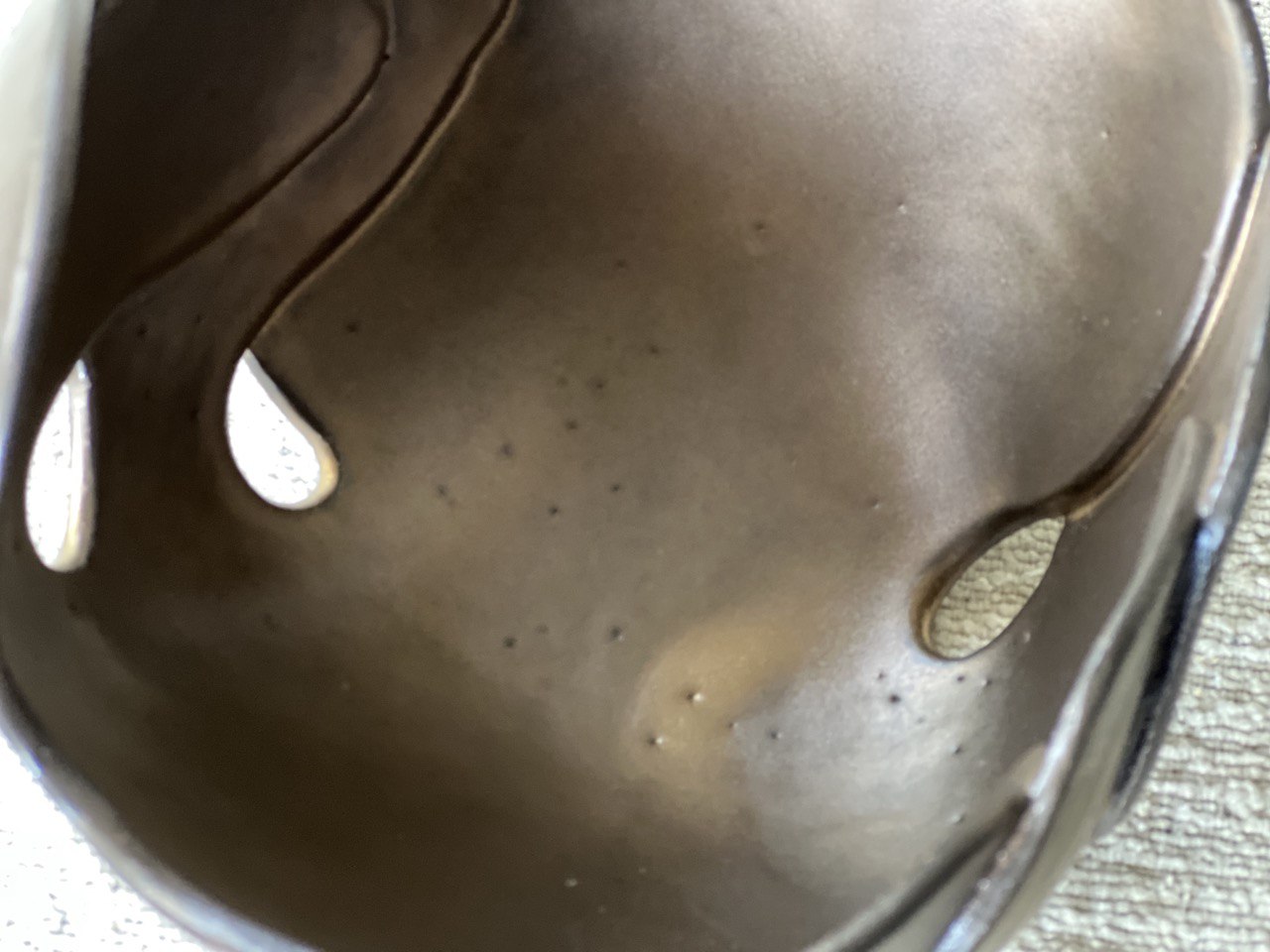 Textured Burnt Umber Leaf Decorative Bowl