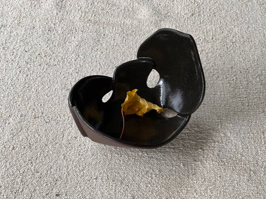 G-Burnt Umber Leaf Decorative Bowl