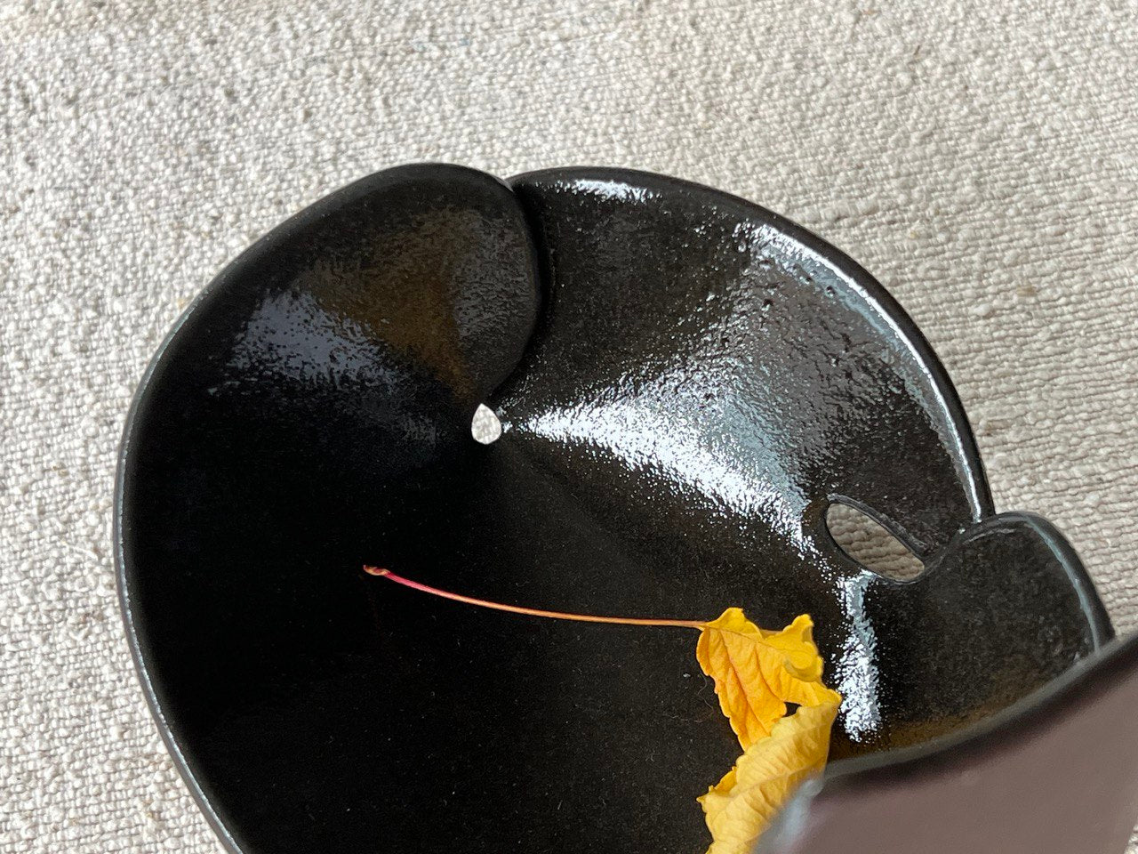 G-Burnt Umber Leaf Decorative Bowl