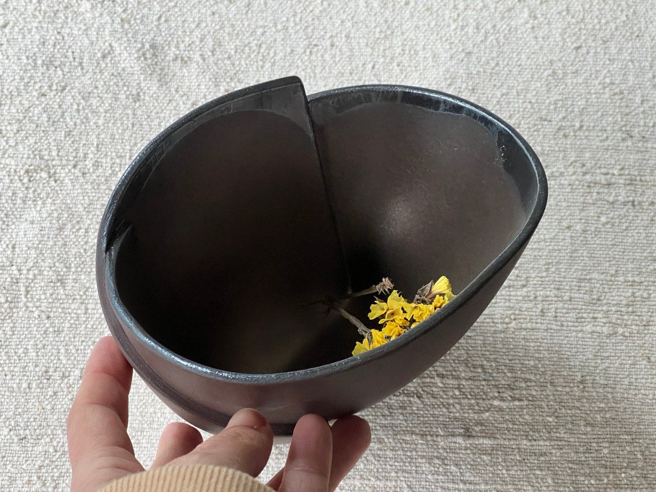 6" Gold Stoneware Bowl