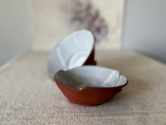 Set of 2 Small Red Bowls