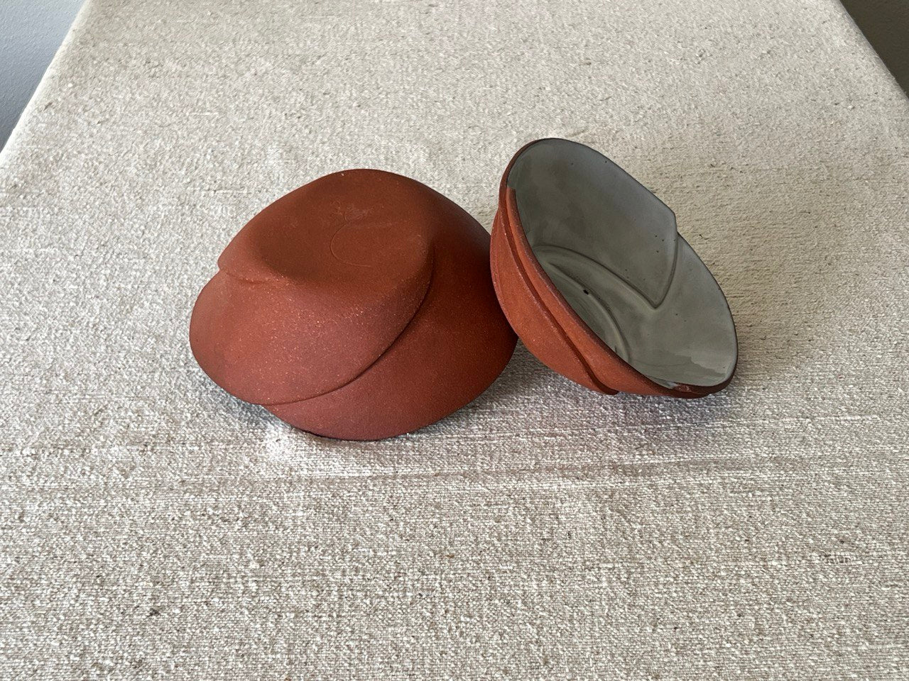 Set of 2 Small Red Bowls