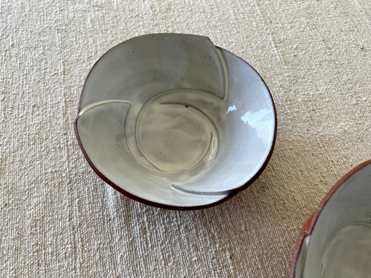 Set of 2 Small Red Bowls