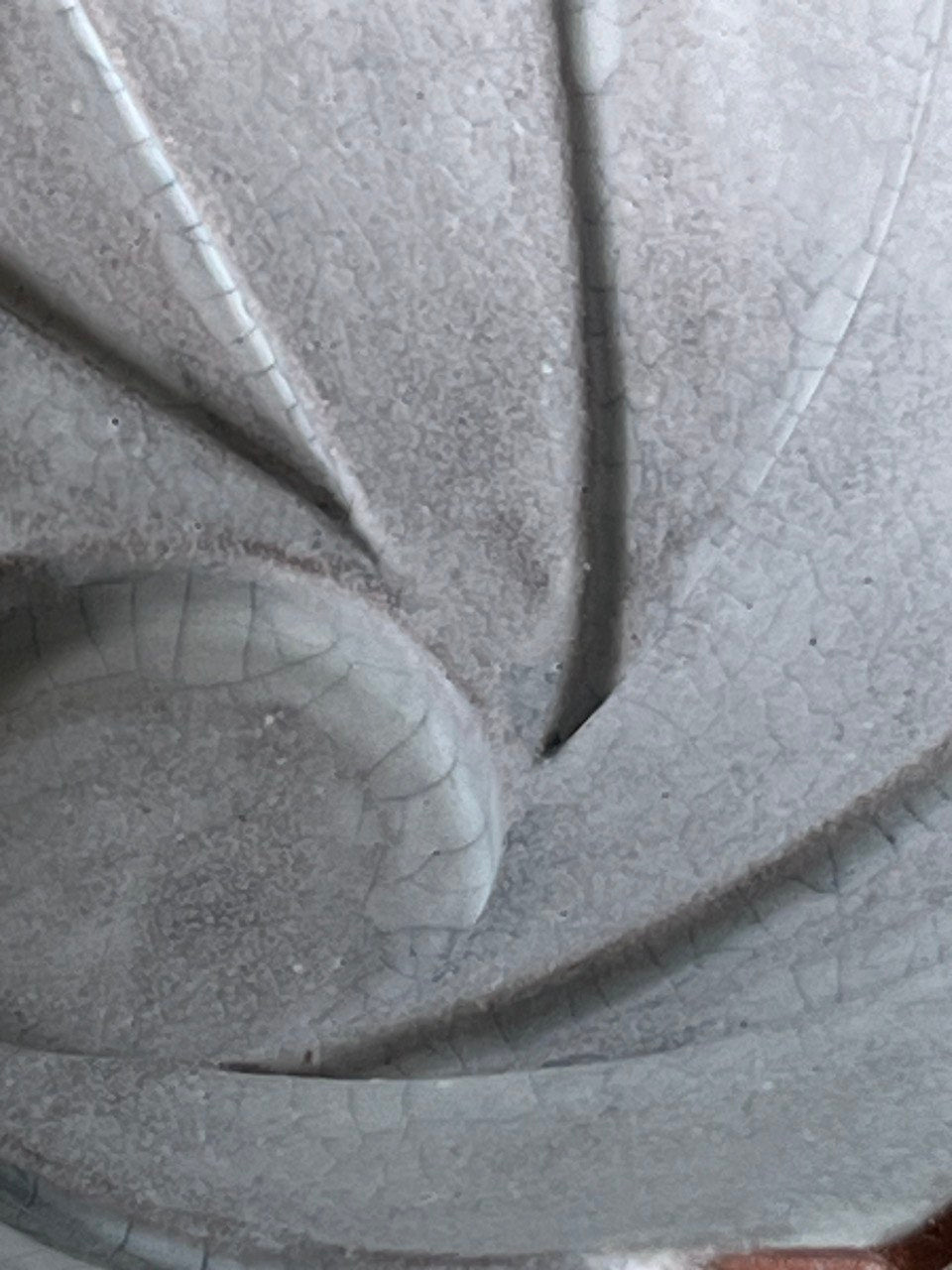 7" Geometric Red Crackle Bowl