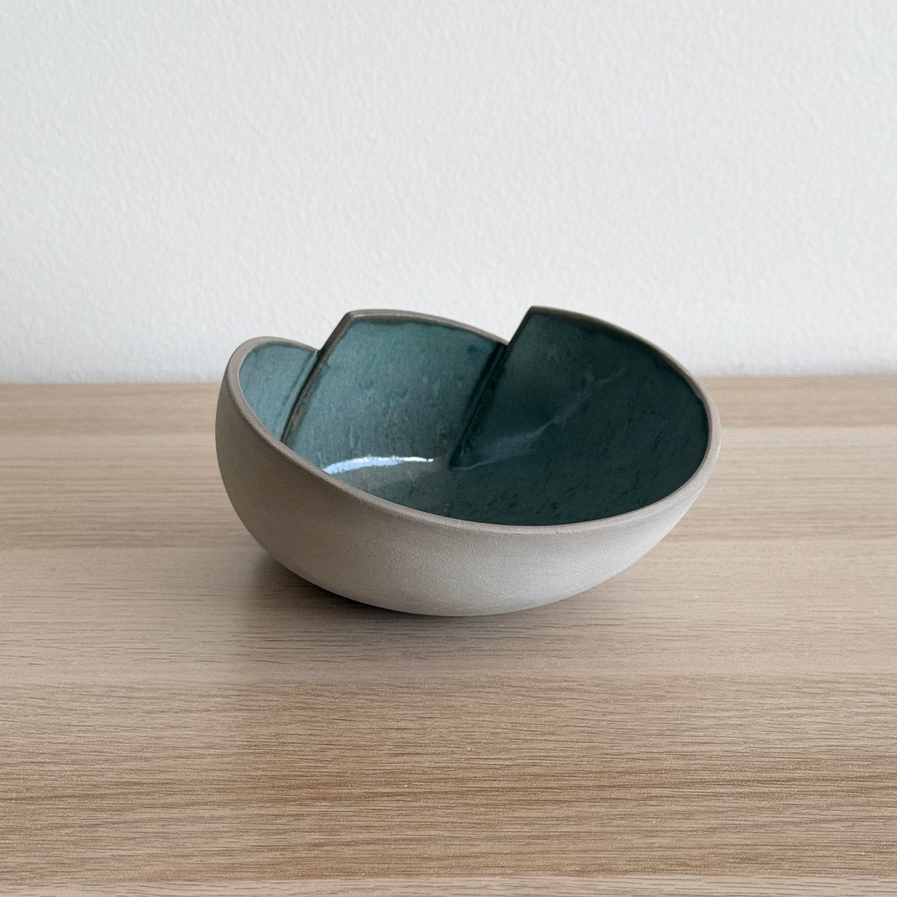 6" Turquoise 2 Cut Bowl