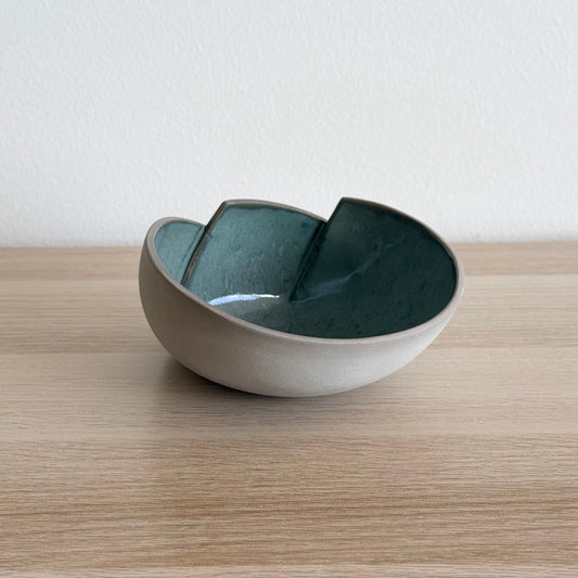 6" Turquoise 2 Cut Bowl