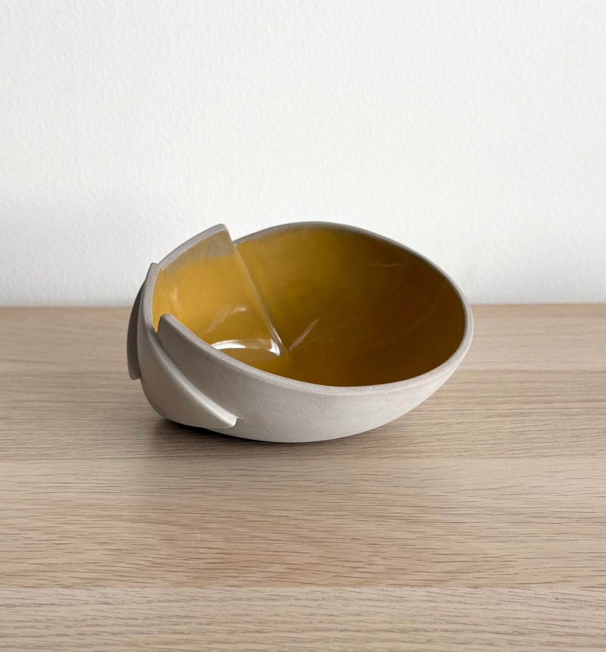 5 1/2" Yellow 3 Cut Bowl- A
