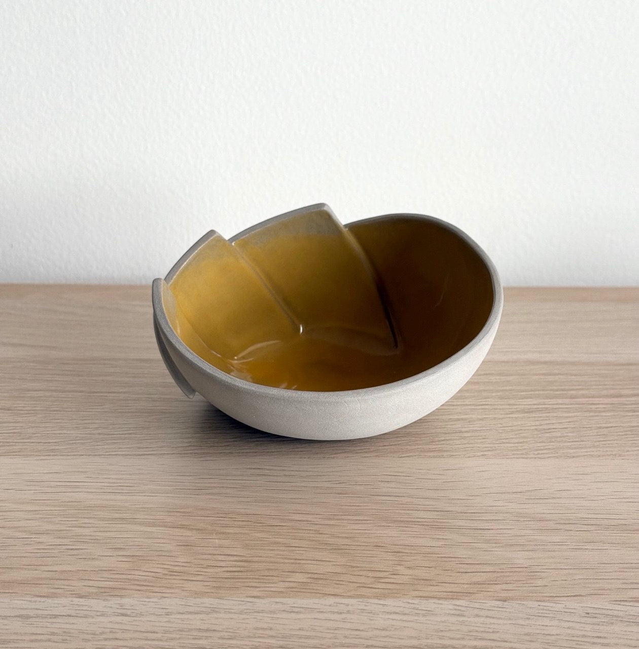 5 1/2" Yellow 3 Cut Bowl- A