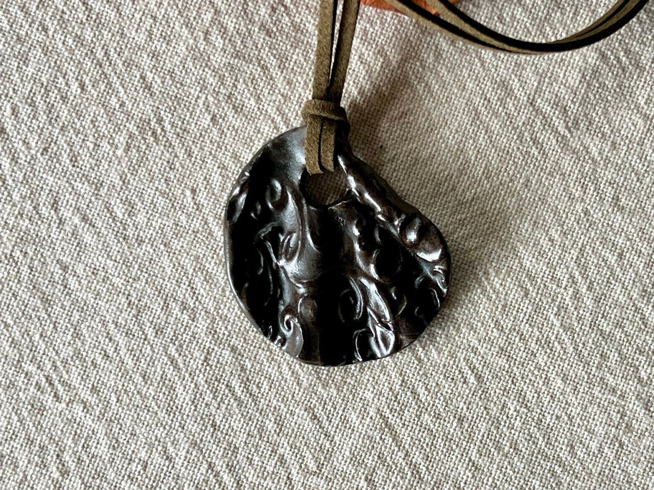 Black Textured Pendant