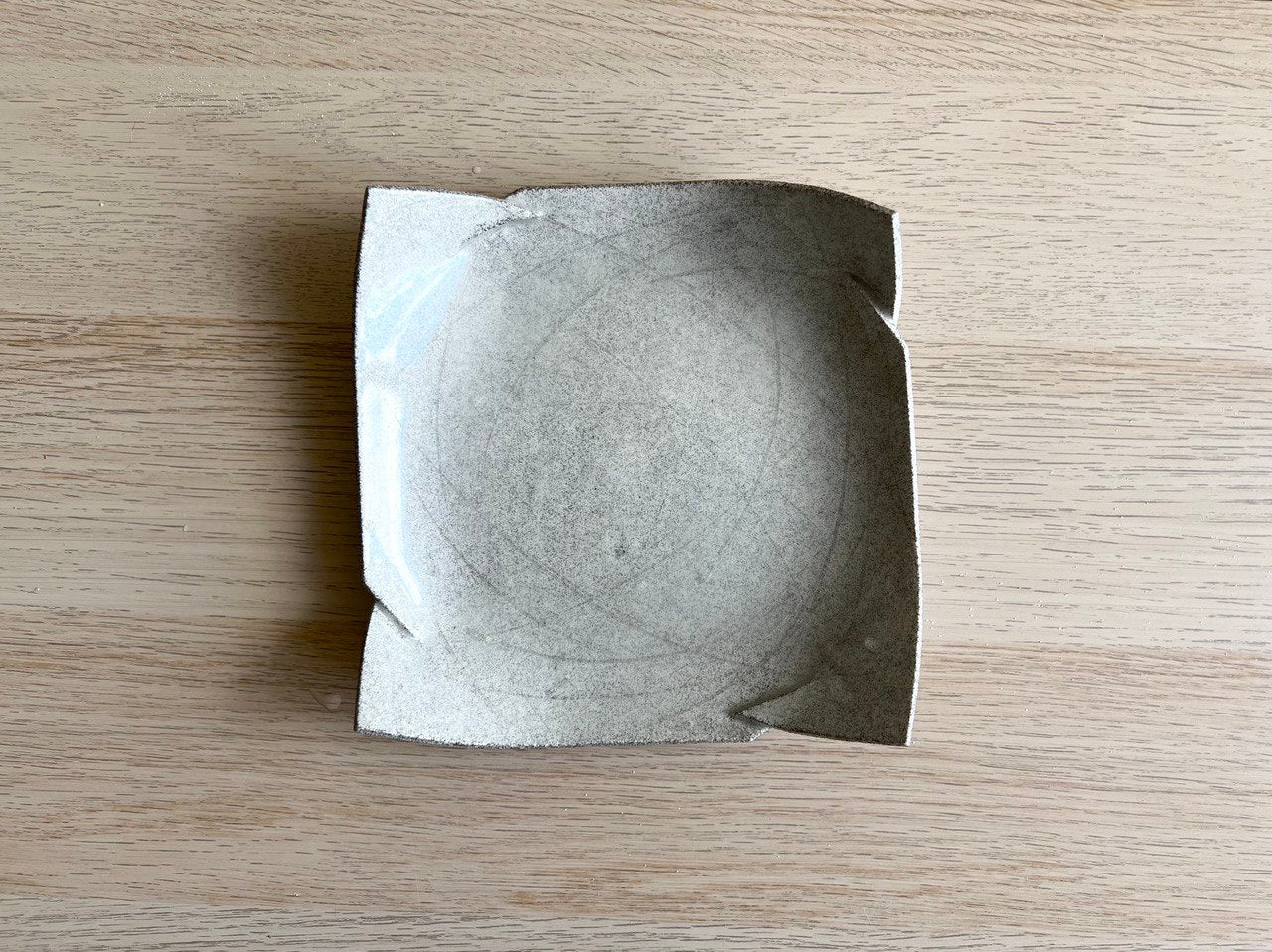 8" Grey Square Plate