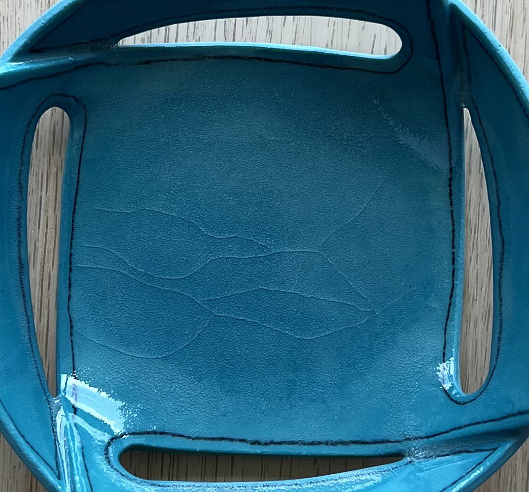 6" Teal Square Plate