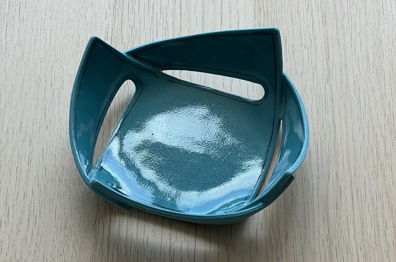 6" Teal Square Plate