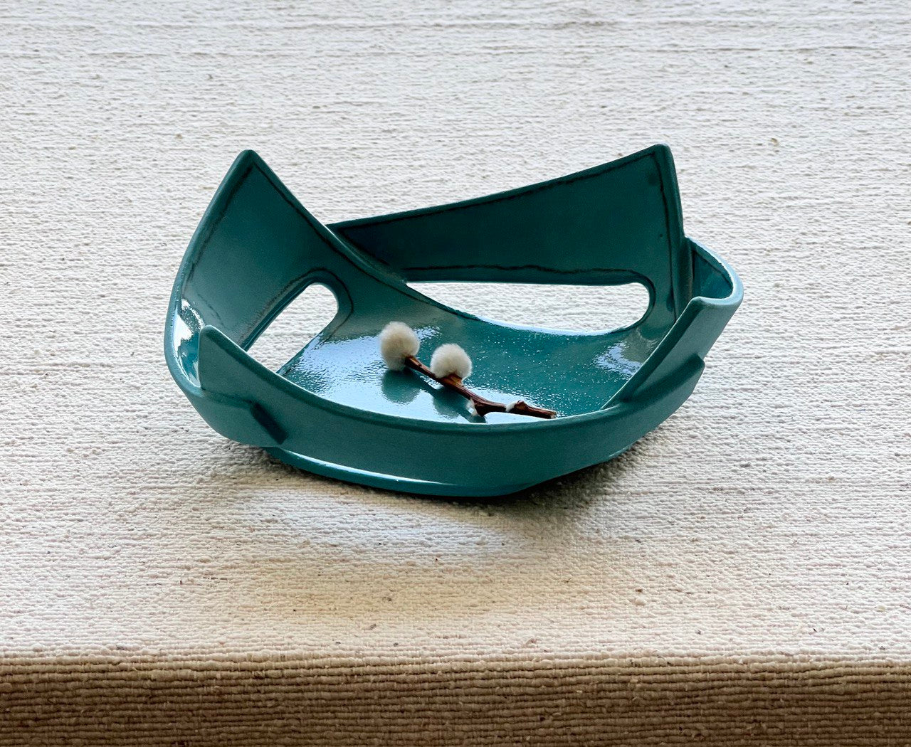 6" Teal Square Plate