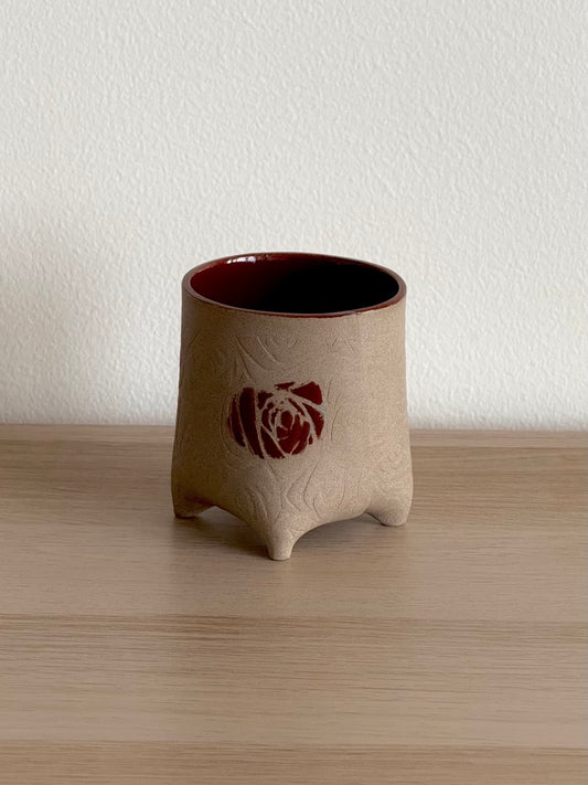 Red Rose Yunomi | 10 oz